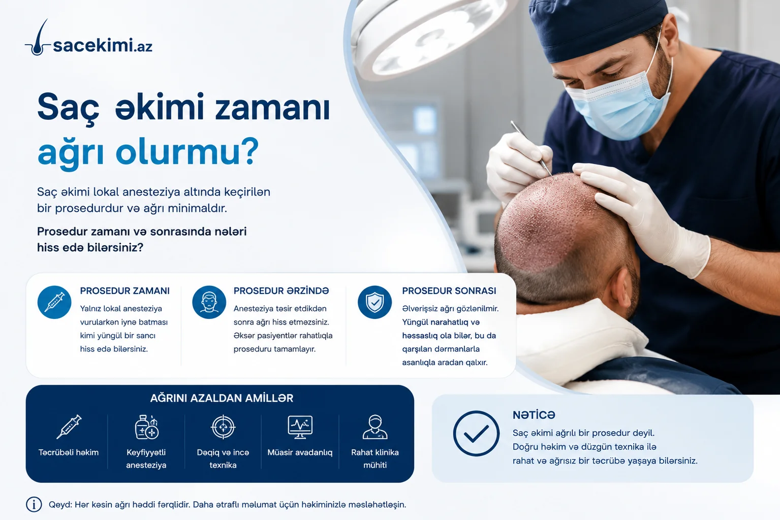 Sac ekimi zamani agri olurmu?