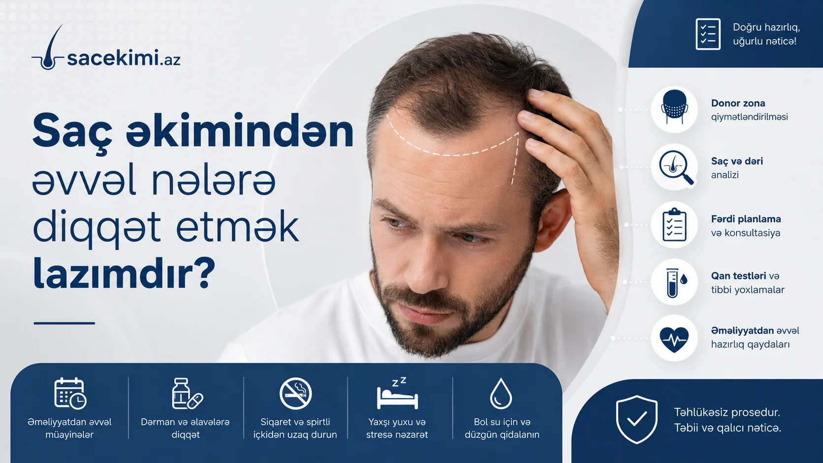 Sac ekiminden evvel nelere diqqet etmek lazimdir?