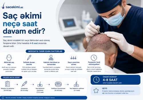 Sac ekimi nece saat davam edir?